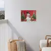 Feestvreugde - Winterbos - Kleurrijk tuinposter los doek klein -sfeer8
