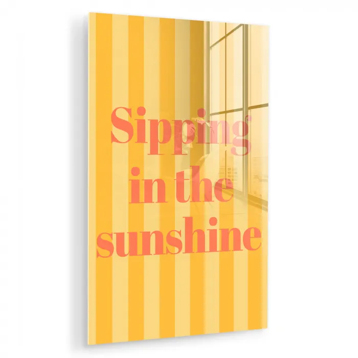 Gestreept - Geel - Sunshine - Letters plexiglas 5mm klein -zzzproduct_nieuw