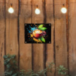 Koffie - Graffiti - Drinken - Abstract tuinposter los doek klein -sfeer1