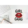 Lip - Girl - Rood - Letters muismat rubber klein -witbureau