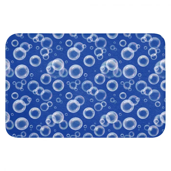 Bubbels - Patroon - Blauw WCmat klein -3d