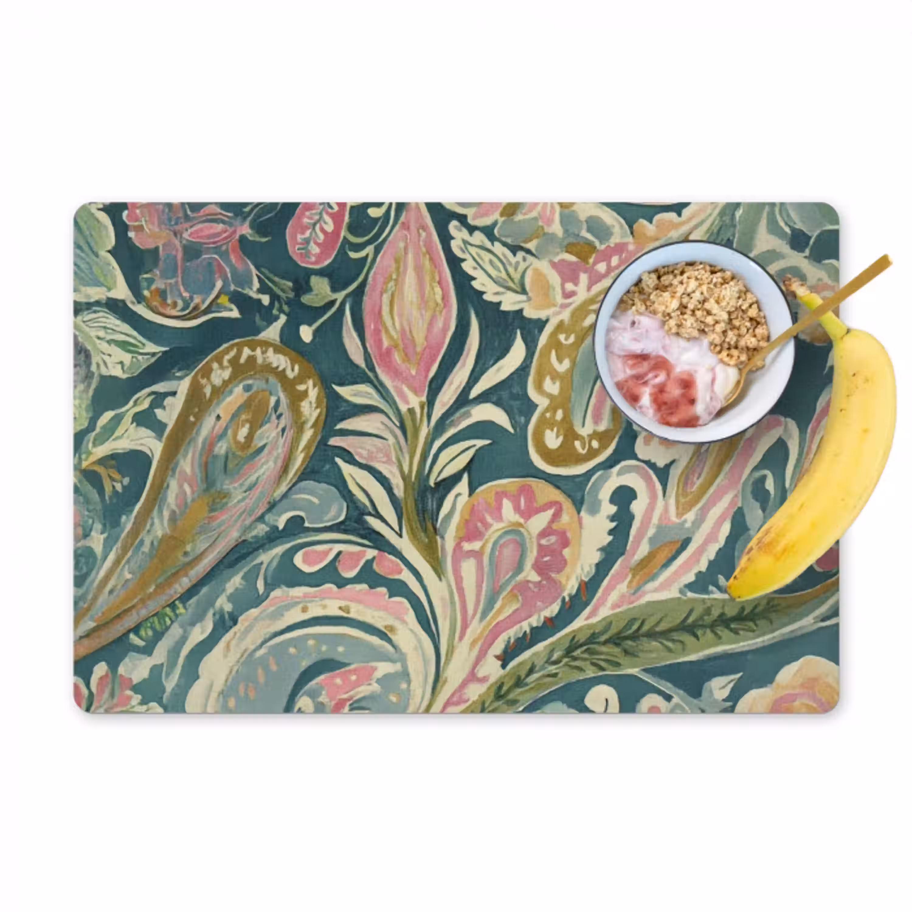Patroon - Kleurrijk - Sierlijk - Groen Placemat vinyl groot -zzzproduct_Kitchenyeah-website