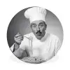 Chef - Spaghetti - Pasta Wandcirkel aluminium klein -3d