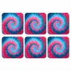 Spiraal - Roze - Draaiend onderzetter kurk middel -3d