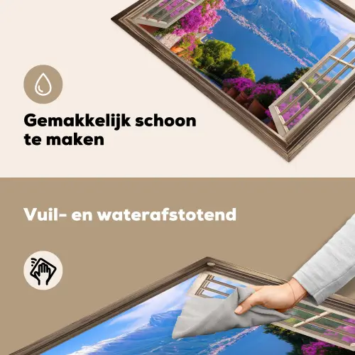 Doorkijk - Berg - Landschap - Uitzicht - Meer Inductie beschemer met haakjes klein -ky-schoon-nl