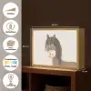 Paard - Dier - Pastel kleuren - Paarden Light Box met batterij (Wandlamp kind) middel -USP_websiteoverzichtNL