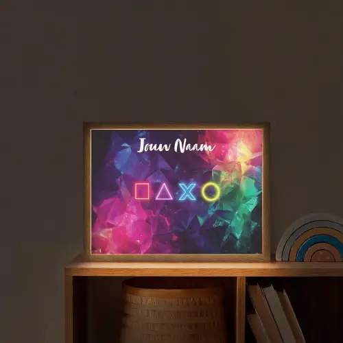 Symbolen - Game - Kleurrijk Light Box met batterij (Wandlamp kind) middel -sfeer1_kind