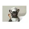Bril - Hond - Kok Muursticker klein -3d