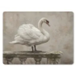 Zwaan - Elegant - Dieren - Wit muismat rubber klein -3d