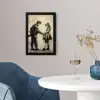 Soldaat - Meisje - Bruin - Graffiti fotolijst zwart zonder passe partout klein -sfeer4