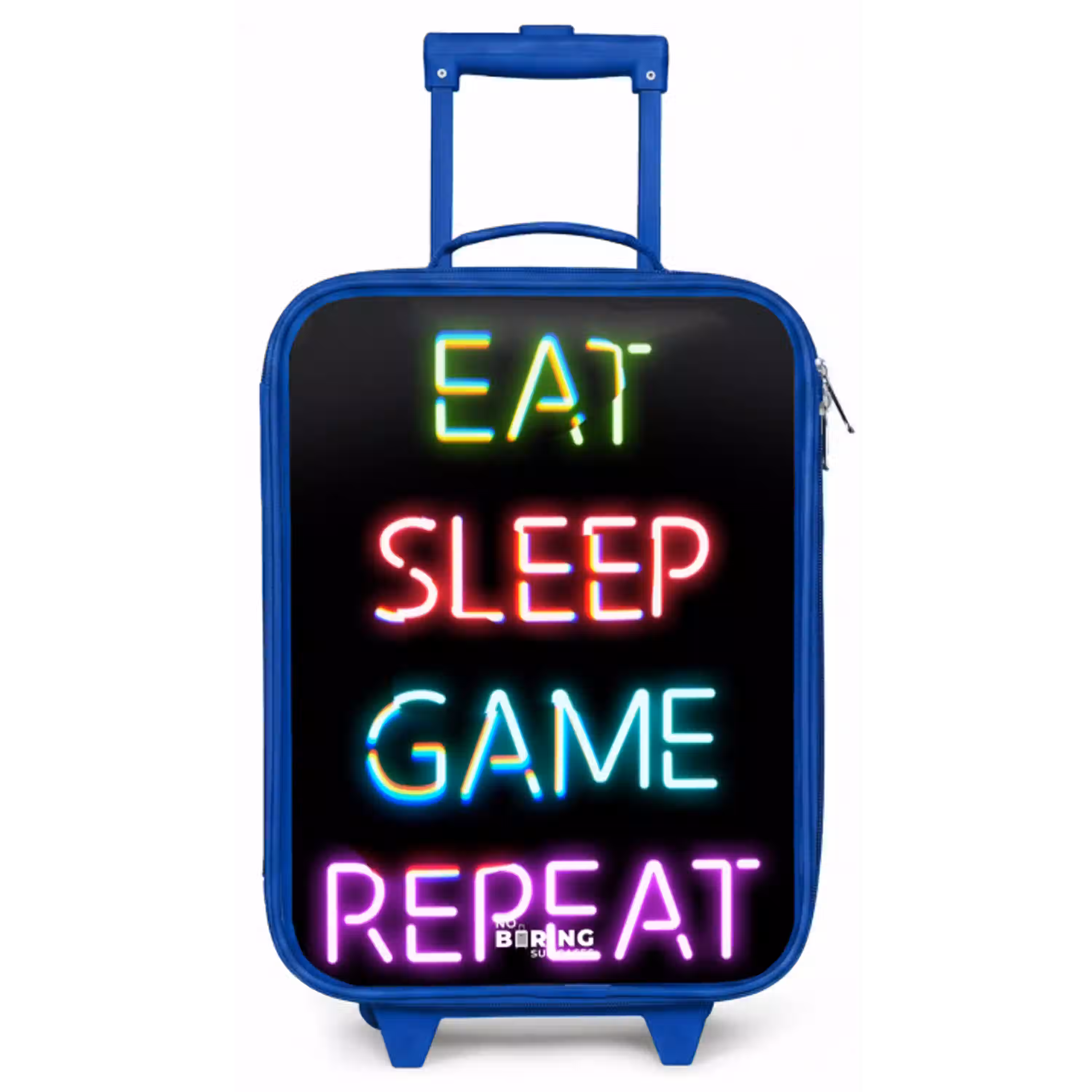 Qoute met neon lichten Kinderkoffer - Blauw klein -zz3dotto