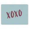 XOXO - Blauw - Rood muismat rubber klein -3d