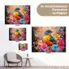 Vogel in Bloemenpracht tuinposter los doek klein -Xsfeer9_DE