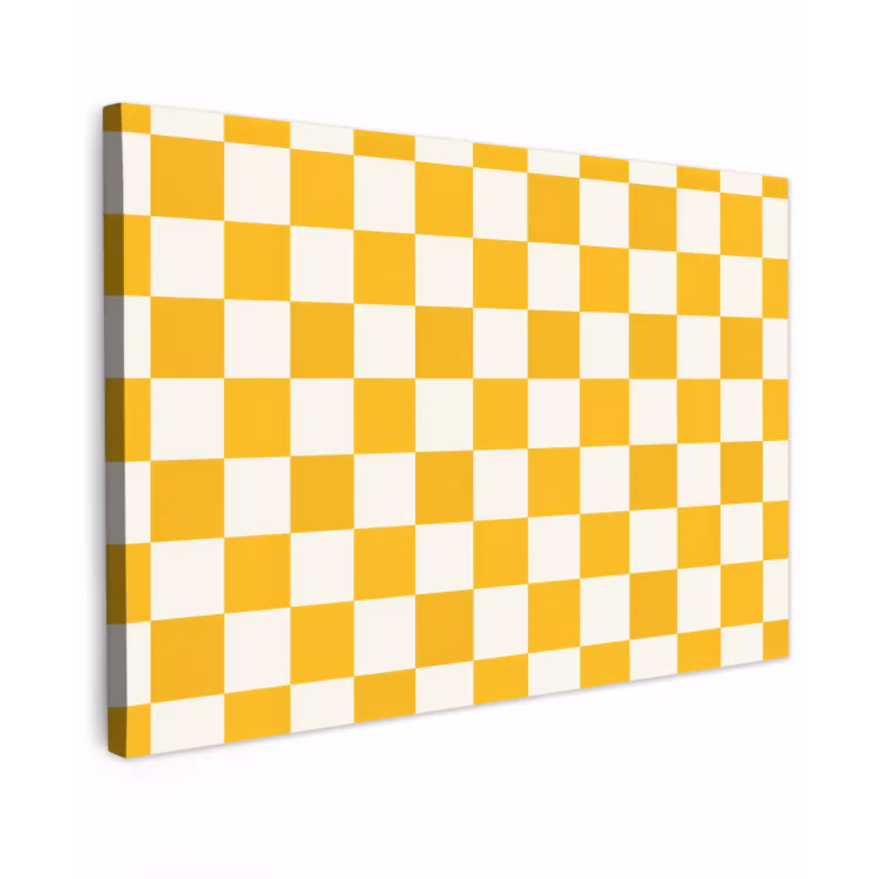 Traditioneel - Patroon - Geel Tuinposter op houten frame 2 cm dik klein 845 -3d