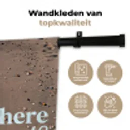 Where to next - Strand - Voetstappen Wandkleed katoen klein -sfeer2