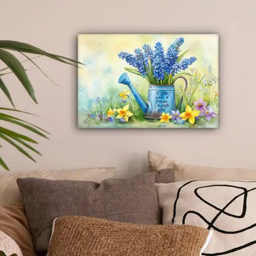 Lavendelbloemen - Quote - Gieter canvas 2cm klein -sfeer1