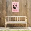 Kat - Hart - Tekst - Valentijn Tuinposter op houten frame 2 cm dik klein -sfeer4