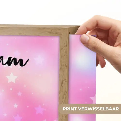 Sterren - Kleuren - Magie Light Box met batterij (Wandlamp kind) middel -USP_websiteprintNL