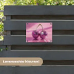 Glitter - Discobol - Roze - Kersen tuinposter los doek klein -sfeer3