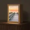Zonsonderang - Zee - Pad - Gras - Duin - Vogels Light Box met kabel (Tafellamp) klein -z3d_website