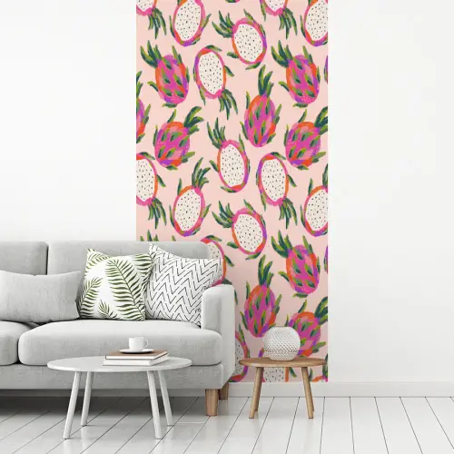 Drakenfruit - Patroon - Roze fotobehang vinyl groot 64 -woonkamer
