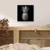 Ananas - Gedetailleerd - Bladeren aluminium wit klein -sfeer3