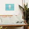 Ijsje - Stokje - Sprinkles - Lichtblauw tuinposter los doek klein -sfeer7