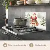 Kerstman- Winter - Sneeuw - Wit - Rood keuken achterwand spatscherm klein -usp_NL