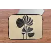 Zwart - Bladeren - Strepen - Minimalistisch laptophoes neopreen klein -tafel