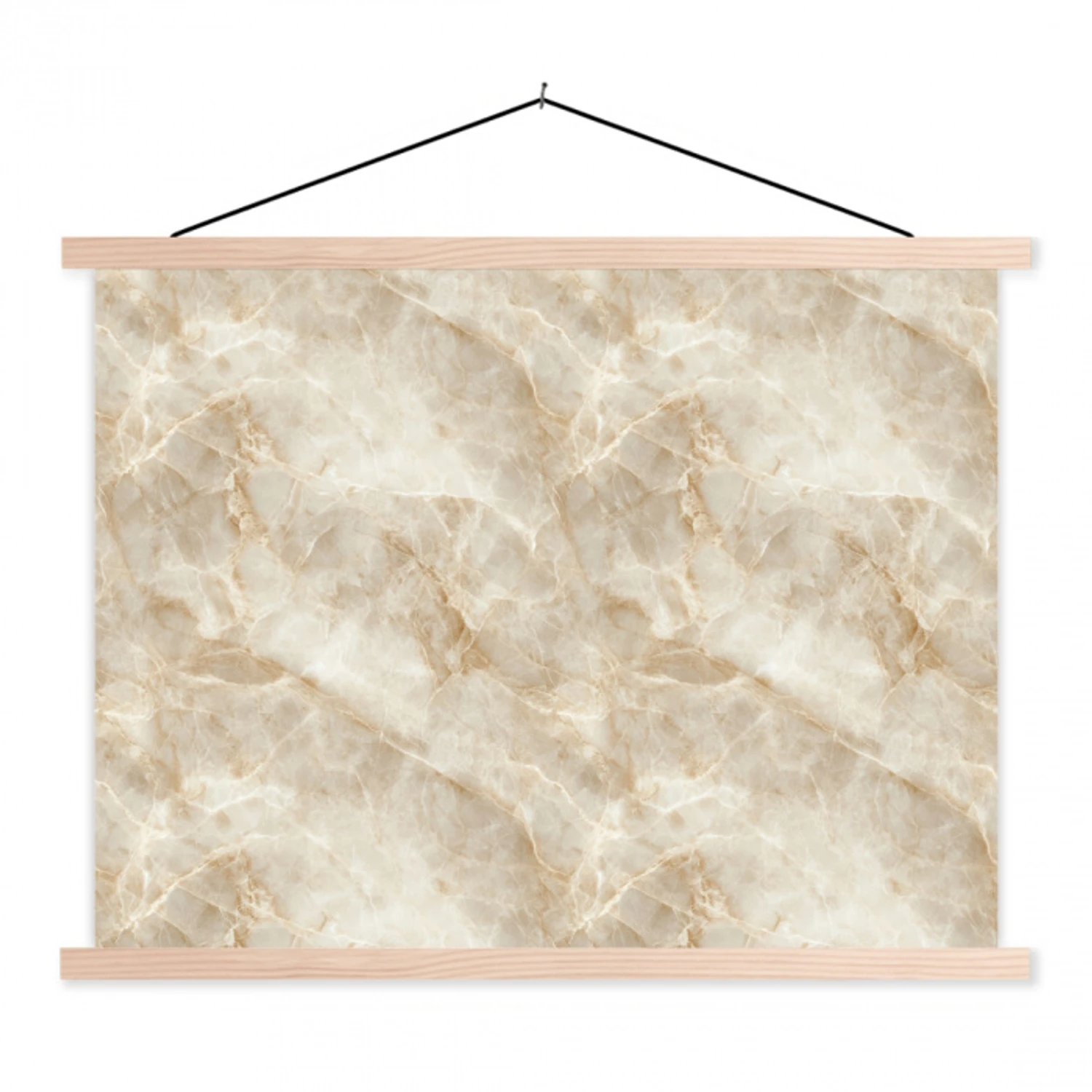 Lichtbeige - Onyx - Subtiel textielposter latten blank klein 122 -3d