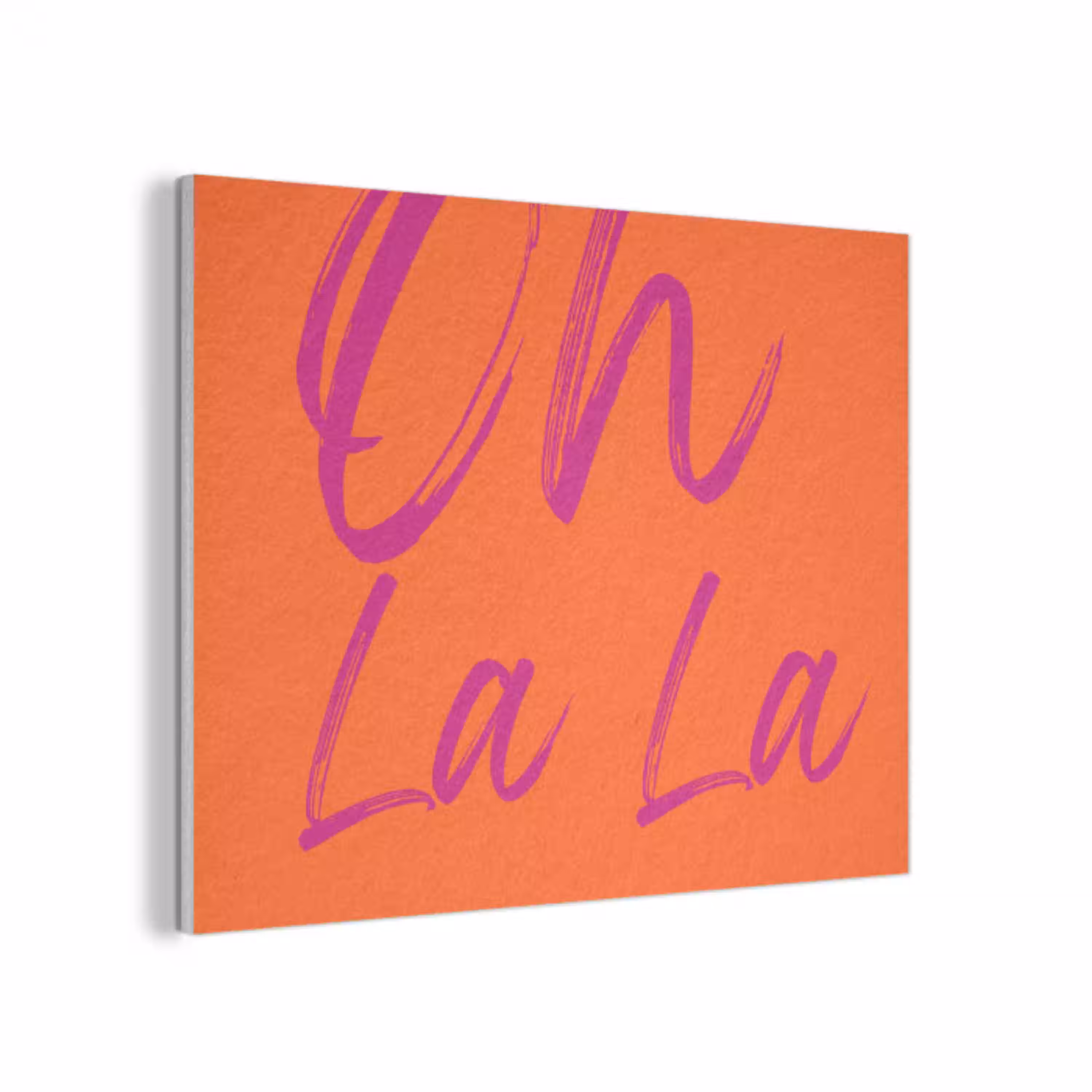 Oh la la - Oranje - Roze - Grafisch PET vilt klein -3d