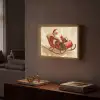 Kerst - Slee - Kerstman Light Box met batterij (Wandlamp) middel -sfeer1