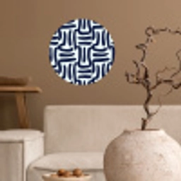Abstract - Modern - Blauw Wandcirkel behangsticker klein 186 -sfeer1