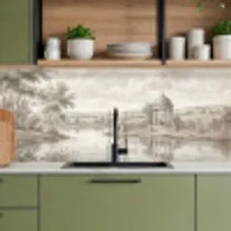 Landschap - Water - Natuur - Sepia keuken achterwand 2 middel -sfeer3