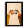 Illustratie - Mokken - Proosten - Bruin fotolijst zwart zonder passe partout klein -3d