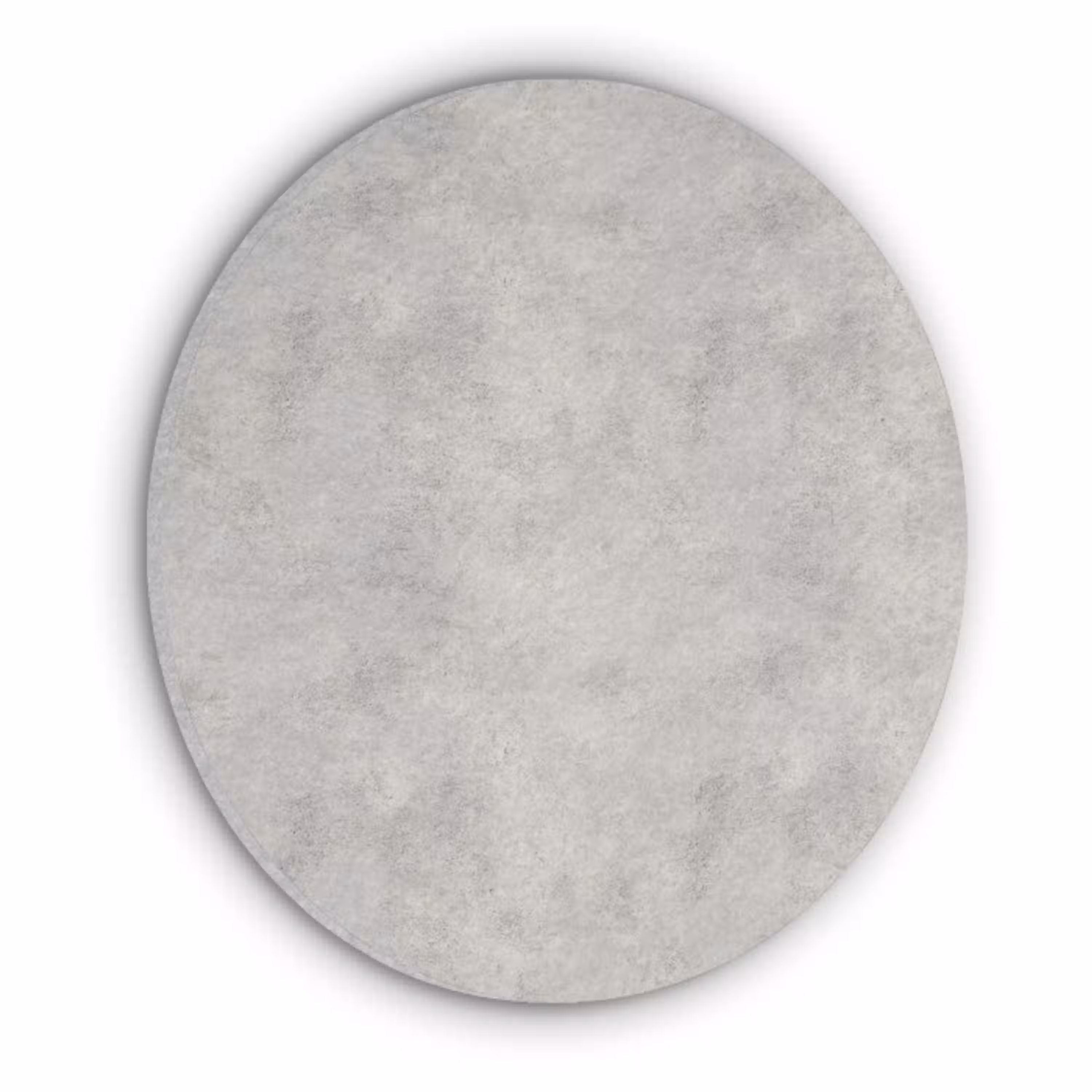 Grijs - Beton - Industrieel Akoestische PET Vilt - Rond klein 838 -3d