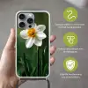 Narcis - Bloem - Wit - Grassprieten Hoesje iPhone 16 Pro Max met koord klein -sfeer2_NL