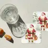 Kerstman- Winter - Sneeuw - Wit - Rood onderzetter kurk middel -sfeer4