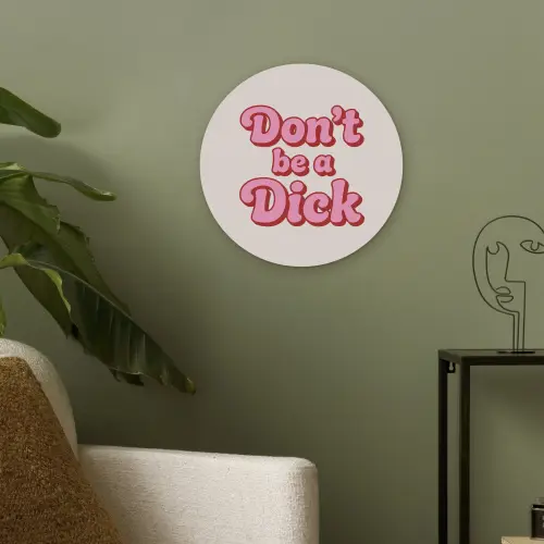 Tekst - Boodschap - Roze Akoestische PET Vilt - Rond klein -sfeer2