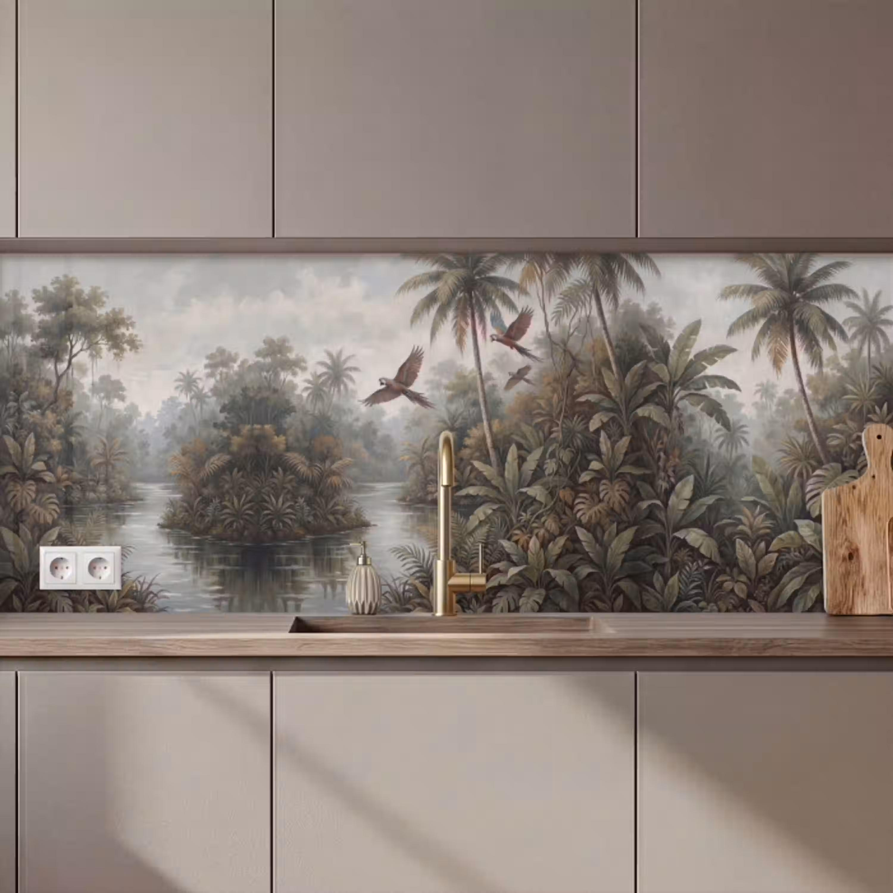 Vogel - Vliegend - Tropisch - Landschap - Klassiek keuken achterwand 2 middel zz_3dshopping