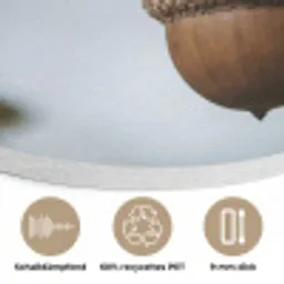 Eikel - Eikenblad - Bos - Herfst - Natuur Akoestische PET Vilt - Rond klein -closeup_DE