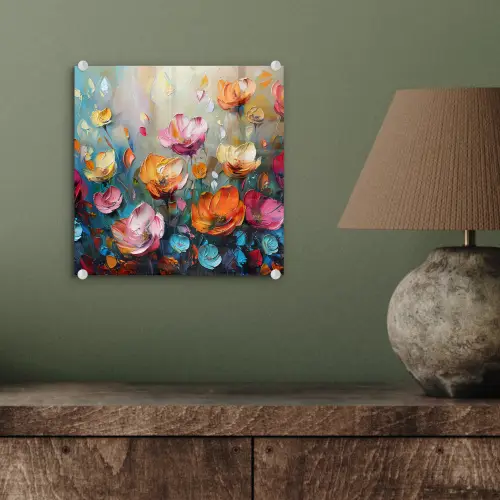 Klaprozen - Bloemen - Kunst - Botanisch plexiglas 5mm klein -sfeer3