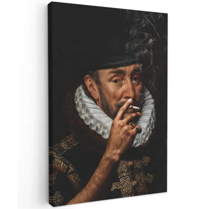 Willem van Oranje - Adriaen Thomasz - Sigaretten canvas 2cm klein -z3d