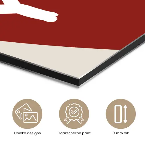 Loveyou - Hart - Rood aluminium wit klein -closeup_NL
