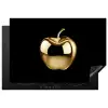 Appel - Goud - Chrome - Zwart Inductie beschermer vinyl 3mm klein -3d