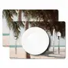 Hangmat - Palmbomen - Strand - Zee Placemat vinyl groot -zzsfeer2_Kitchenyeah-website