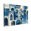 Grafisch - Abstract - Blauw - Wit canvas 2cm klein -z3d