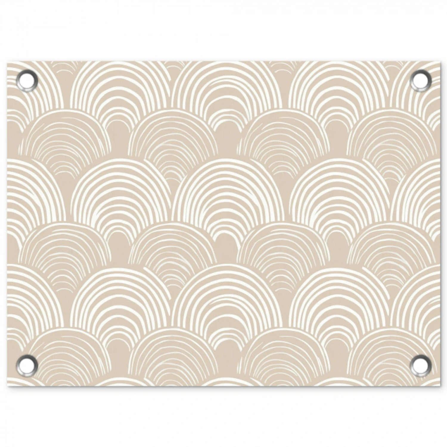 Golven - Structuur - Beige tuinposter los doek klein 239 -3d