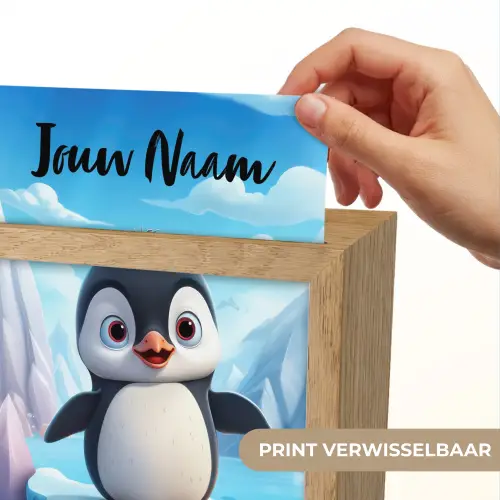 Pinguïn - Meisjes - Pooldieren - Kinderen Light Box met kabel (Kinderlampje) klein -USP_websiteprintNL