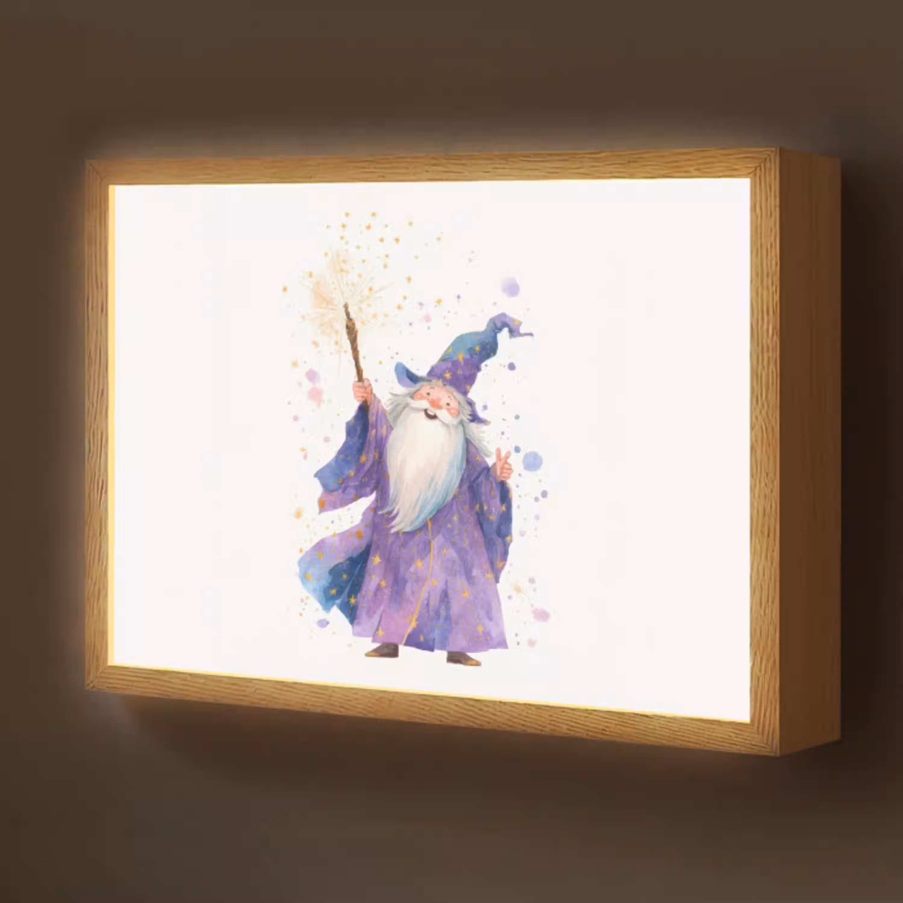 Tovenaar - Magie - Paars Light Box met batterij (Wandlamp kind) middel -z3d_website